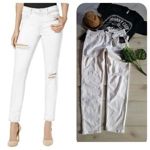 Buffalo distress skinny white jean